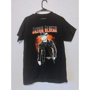 Jason Aldean 2022 Rock N' Roll Cowboy Tour T-Shirt Medium Great Shape Black